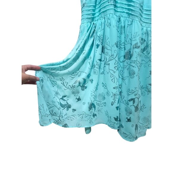 Disney Torrid Princess Ariel Print Swing Dress Women Size 12 Aqua Green Mermaid - Picture 11 of 16